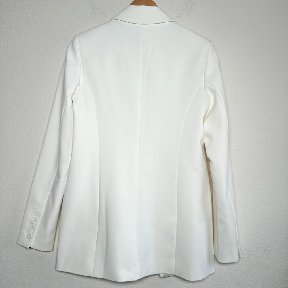 NWT Favorite Daughter The Suiting Blazer Ivory Size XS Satin Lapel SP24 $398 - Picture 14 of 17